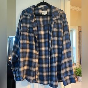 Blue and Tan Flannel from American Eagle